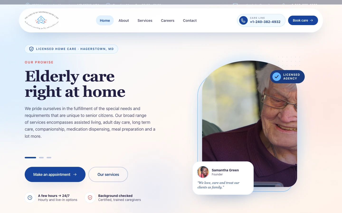 LIMS Home Care on desktop